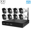 SriHome 8CH 1080P Wireless NVR Security System w/ 8 Cameras, Human Detection, US Plug