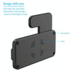 4-in-1 Foldable Desktop Mobile Phone Watch Earphones Wireless Charger(Black)