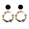 Halloween Acrylic Earrings Personality Festive Jewelry, Style: E000167 Moon