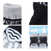 Dog Socks Anti-Slip, Cotton, Indoor & Car, 4-Pack, M, Grey-Blue
