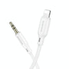 Borofone BL18 AUX Silicone Audio Cable, 3.5mm to 8 Pin Cable(White)