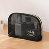 Travel Large Capacity Transparent Mesh Cosmetic Bag, Style: Semicircular