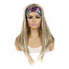 Colored Small Dirty Braid Wig Headgear Hair Band Style Small Braid Wig Headgear(L6T613#1 Flowers)