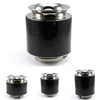 013 Car Universal Modified High Flow Carbon Fiber Mushroom Head Style Air Filter, Specification: Large 76mm Inner Diameter