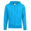 Zipper Cardigan Hooded Sweater Autumn Winter Fleece Coat Couple Sweatshirt, Size: L(Lake Blue)