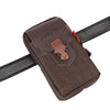 For 6-7 inch Mobile Phones Universal PU Leather + Fabric Stitching Waist Bag(Light Brown)