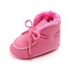 D2245 Winter Warm Baby Cotton Boots Plus Velvet Thickened Baby Walking Shoes, Size: 13cm(Pink)