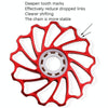 MEROCA Ceramic Bearing Mountain Bike Guide Wheel(13T Red)