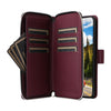 For Samsung Galaxy S24 5G Nine-card Slots Zipper Wallet Bag Leather Phone Case(Wine Red)