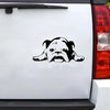 2pcs British Tired Puppy Car Decorative Sticker(Reflective Silver White)