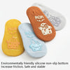 Baby Socks Cartoon Print Glue Strap Baby Anti-Slip Floor Socks Size: S 0-1 Years Old(Yellow)