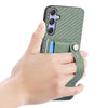 For Samsung Galaxy S25+ 5G Wristband Kickstand Wallet Back Phone Case with Tool Knife(Green)