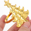 10pcs /Bag Christmas Tree Napkin Rings Metal Napkin Buckles Hotel Dinner Table Decoration(Silver)