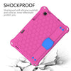 For Samsung Galaxy Tab S6 Lite P610 Honeycomb EVA + PC Shockproof Case with Strap(RoseRed+Blue)