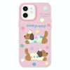For iPhone 12 Skin Feeling Jelly TPU Hybrid PC Phone Case(Cute Puppy Pink)