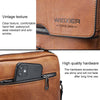 WEIXIER 8642 Men Business Retro PU Leather Handbag Crossbody Bag (Black)