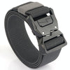 Outdoor Casual Lightning Buckle Men Elastic Belt, Length: 125cm(Dark Gray)