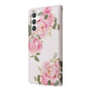 For Samsung Galaxy S25 5G Bronzing Painting RFID Leather Phone Case(Rose Flower)