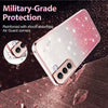 For Samsung Galaxy S21+ 5G Gradient Glitter Flower All-inclusive Phone Case(Pink)