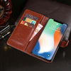 For iPhone XR idewei Crazy Horse Texture Horizontal Flip Leather Case with Holder & Card Slots & Wallet(Brown)