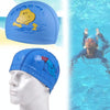 Children Cartoon Hippo Pattern PU Coated Waterproof Swimming Cap, Pattern Random Delivery(Orange)