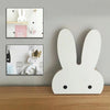 Creative Design Wooden Rabbit Wall Hanger Hook for Home Office, Max Load Weight: 2kg(White)