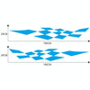2 PCS/Set D-943 Checkered Flag Pattern Car Modified Decorative Sticker(Blue)