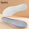 5pairs  Highly Elastic Boost Particles Warm Insoles Plush Insoles, Size: 45(Gray)