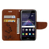 For Huawei P8 Lite (2017) Butterflies Embossing Horizontal Flip Leather Case with Holder & Card Slots & Wallet & Lanyard (Brown)