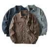 Autumn Winter Retro Denim Jacket Loose Work Jacket, Size: S(Light Gray)