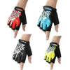 1pair Outdoor Sports Light and Breathable Summer Non-slip Fitness Half-finger Gloves(Red)