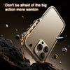 For iPhone 15 Pro Mechanical Armor Creative Metal Frame Aluminum Alloy Phone Case(Gold)
