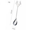 4pcs /Pack Christmas 304 Stainless Steel Deer Stirring Spoon Coffee Dessert Scoop, Color: Gold+Red Box