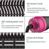 2 in 1 Multi-functional Comb Styling Rotating Hot Hair Dryer Straightener Curler UK Plug