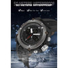 SANDA 3107 Dual Digital Display Luminous Alarm Clock Men Outdoor Sports Electronic Watch(Black)