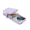 For Samsung Galaxy Z Flip6 AwQuer Crossbody Zipper Wallet Bag Litchi Leather Phone Case(Light Purple)