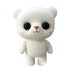 Little Cute PVC Flocking Animal Bear Dolls Creative Gift Kids Toy, Size: 5.5*3.8*6.3cm(White)