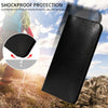 PU Flip Double Phone Card Slot Case, Size:19 x 11cm(Black)
