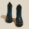 8cm Height Martin Boots Ladies Thick Bottom Leather Short Boots, Size: 39(With Velvet)