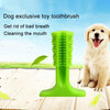 Dog Toothbrush Stick, Rubber Chew Toy with Toothpaste Reservoir, Blue, Medium