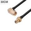 SMA Male Elbow to SMA Female RG174 RF Coaxial Adapter Cable, Length: 30cm