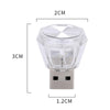 Car Diamond Model USB Ambient Light Charge-Free Plug And Play LED Decorative Lights(Ice Blue)