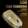 Men Electric Shaver Full Metal Body Reciprocating Shaver(Gold+Knife Net)