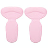 1pair 2 in 1 Half Size Forefoot Pad Anti-drop Sandal Heel Sticker(Pink Silicon)