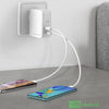 LDNIO A4403C 30W PD + Auto-id Foldable Fast Travel Charger with 1m 8 Pin Cable, US Plug
