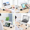 L03 Adjustable Lifting Reading Rack Book Holder Laptop Stand,Style Double Section Black