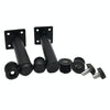 Metal Furniture Support Legs with Adjustment Pad, Height: 18.5cm(Matte Black)