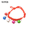 10x Cat Kitten Bells Adjustable Pet Collar Woven 18-32cm Random Colour