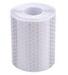 Car Motorcycles Reflective Material Tape Sticker  Safety Warning Tape Reflective Film(White)