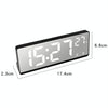 6631 LED Digital Display Multifunctional Electronic Clock Desktop Temperature Mirror Alarm Clock(Orange Light)